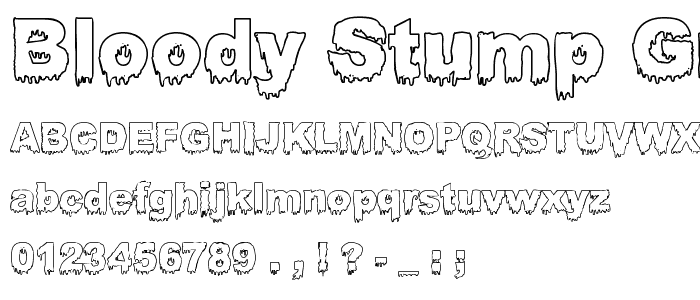Bloody Stump Gutted font